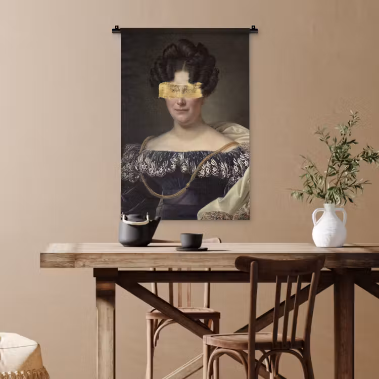 Johanna Henriette Engelen - Dubois Drahonet - Goud Wandkleed katoen klein -sfeer6