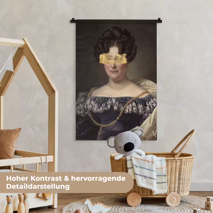 Johanna Henriette Engelen - Dubois Drahonet - Goud Wandkleed katoen klein -xsfeer1_kind_DE