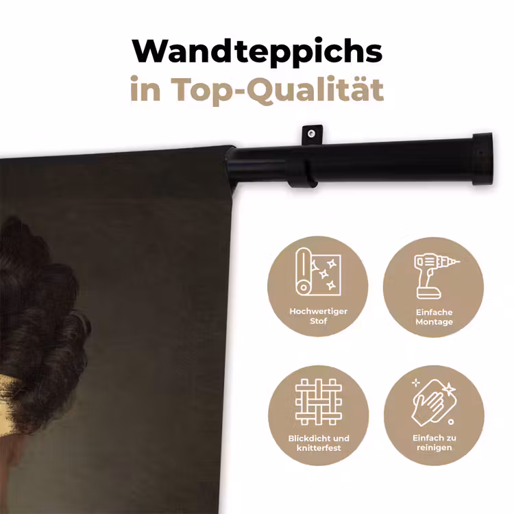 Johanna Henriette Engelen - Dubois Drahonet - Goud Wandkleed katoen klein -tsfeer2_DE