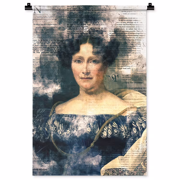 Johanna Henriette Engelen - Dubois Drahonet - Krant Wandkleed katoen klein -zz3d