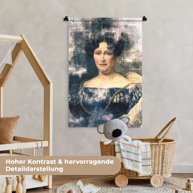 Johanna Henriette Engelen - Dubois Drahonet - Krant Wandkleed katoen klein -xsfeer1_kind_DE