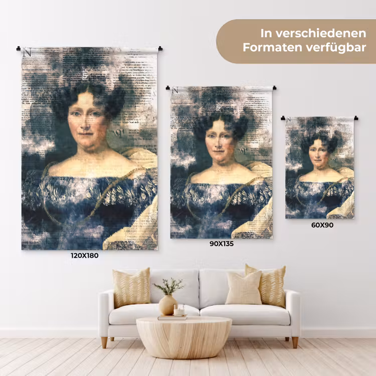 Johanna Henriette Engelen - Dubois Drahonet - Krant Wandkleed katoen klein -tsfeer8_DE