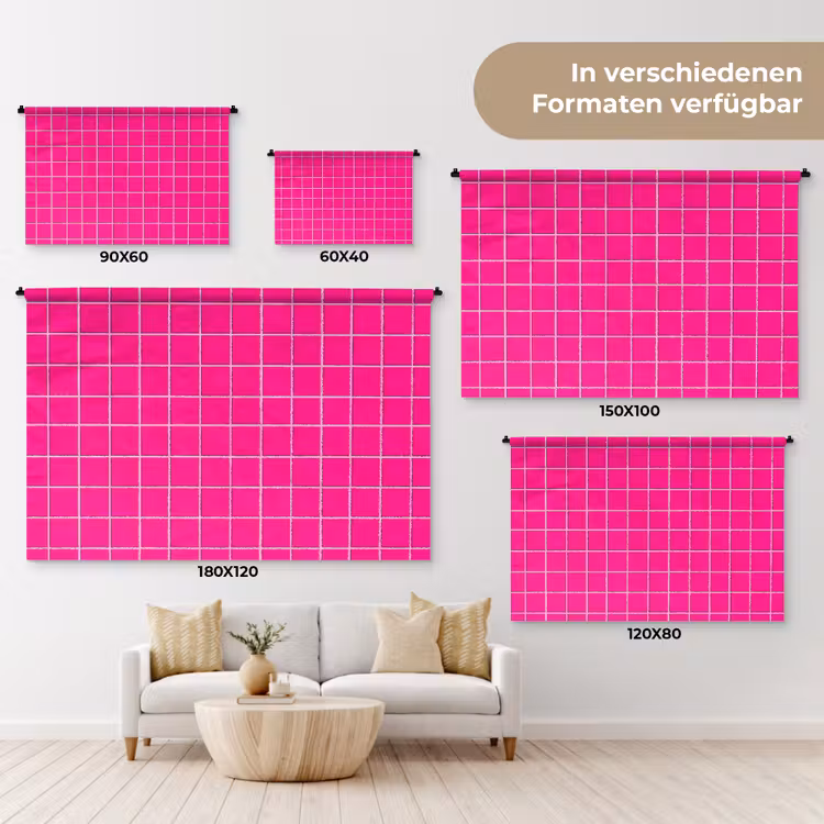 Tegels - Vierkant - Fuchsia Wandkleed katoen klein 269 -tsfeer8_DE