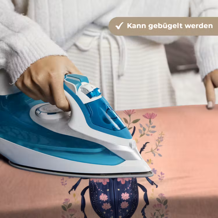 Kever - Donkerblauw - Bloemen - Sierlijk Wandkleed katoen klein -tsfeer9_DE