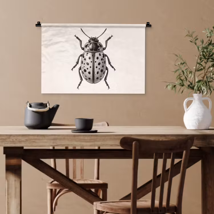 Kever - Insect - Vintage Wandkleed katoen klein -sfeer6