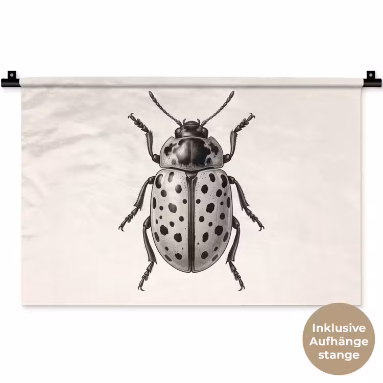 Kever - Insect - Vintage Wandkleed katoen klein -t3d_DE