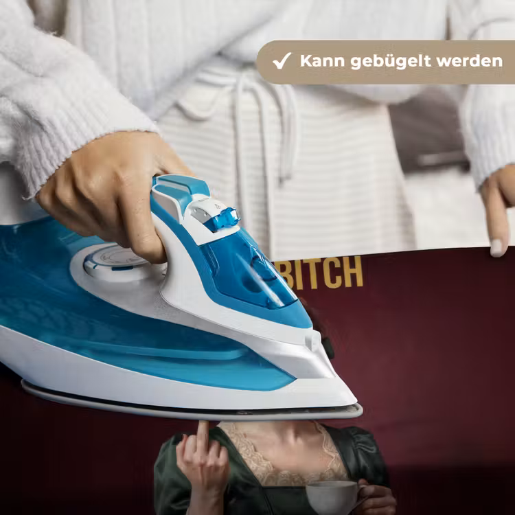 Koffie - Vrouw - Middelvinger Wandkleed katoen klein -tsfeer9_DE