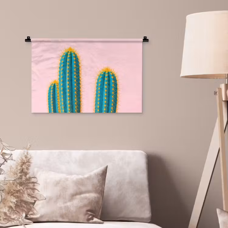Cactussen - Modern - Pastel Wandkleed katoen klein -sfeer4