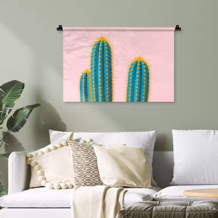 Cactussen - Modern - Pastel Wandkleed katoen klein -sfeer7