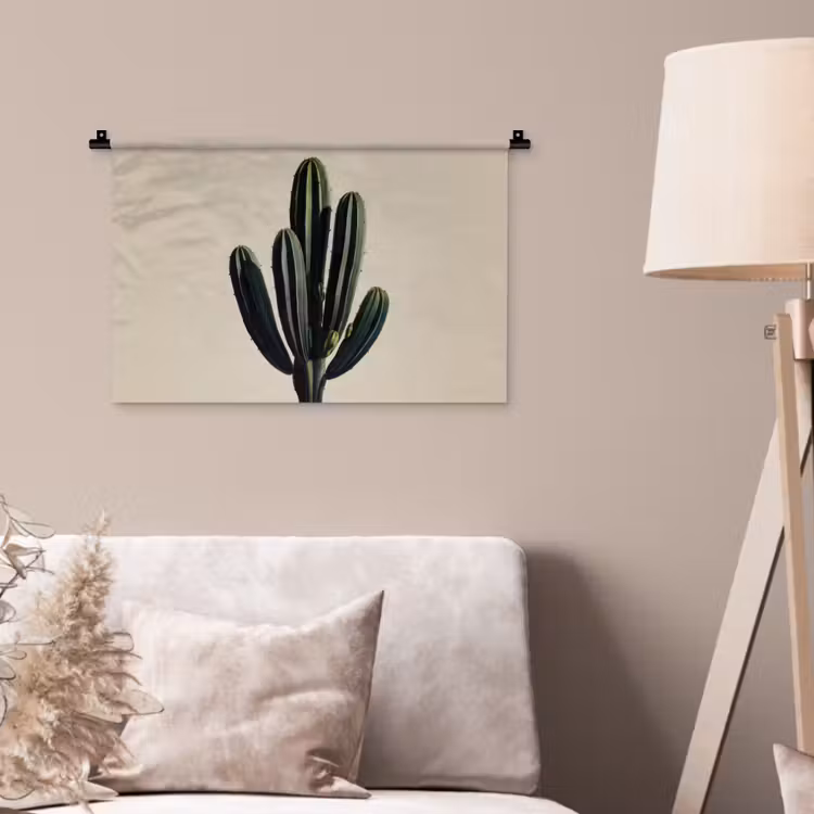 Cactus - Subtiel - Groen Wandkleed katoen klein -sfeer4