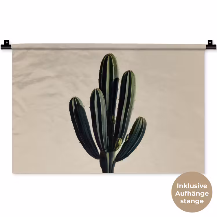 Cactus - Subtiel - Groen Wandkleed katoen klein -t3d_DE