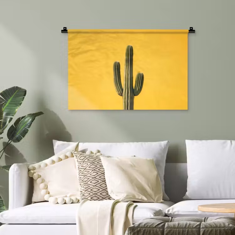 Cactus - Groen - Minimalistisch Wandkleed katoen klein -sfeer7