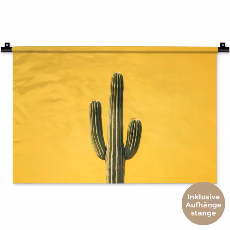Cactus - Groen - Minimalistisch Wandkleed katoen klein -t3d_DE