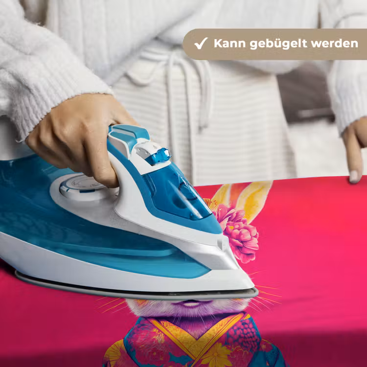 Konijn - Bloemen - Kleurrijk - Kimono Wandkleed katoen klein -tsfeer9_DE