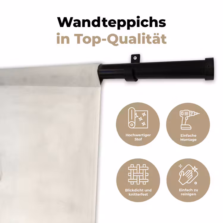 Konijn - Muts - Oren - Beige Wandkleed katoen klein -tsfeer2_DE