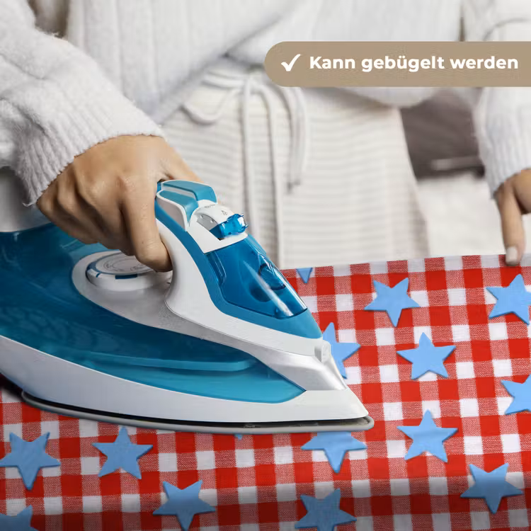 Ruit - Sterren - Rood Wandkleed katoen klein 269 -tsfeer9_DE