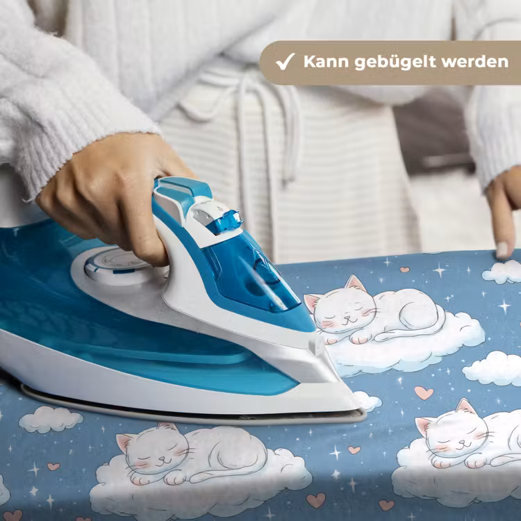 Kitten - Wolken - Blauw Wandkleed katoen klein 269 -tsfeer9_DE