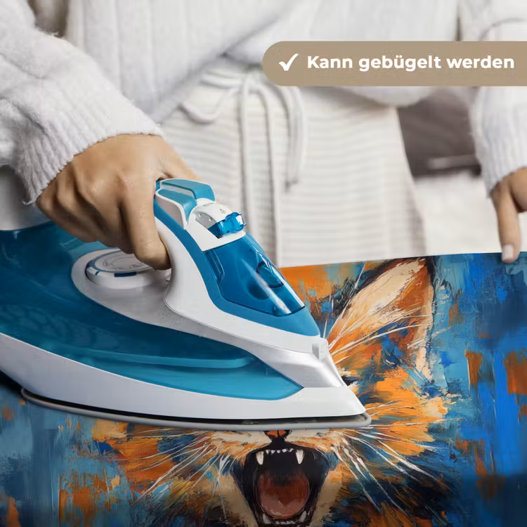 Kat - Kleurrijk - Oranje - Blauw Wandkleed katoen klein -tsfeer9_DE
