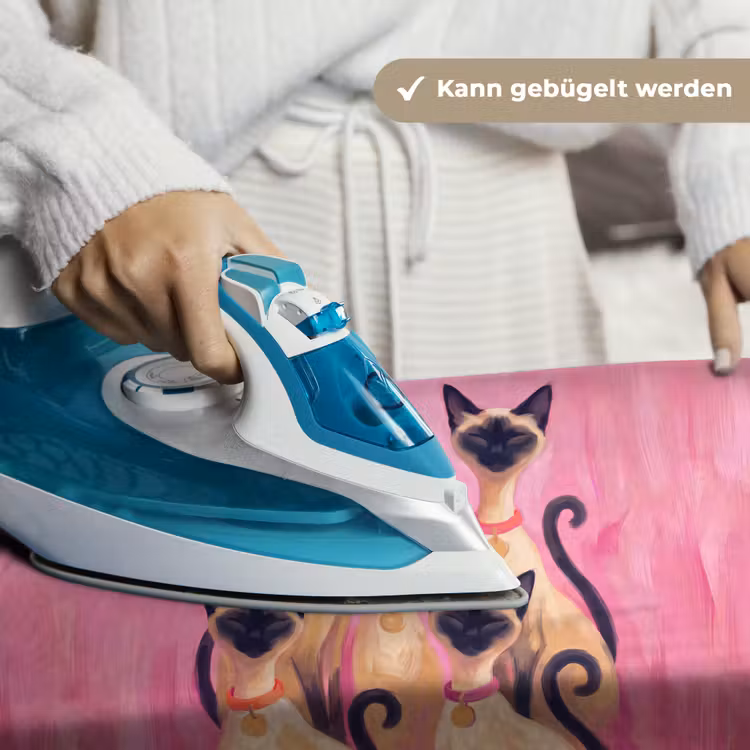 Kat - Groep - Dieren - Modern - Roze Wandkleed katoen klein -tsfeer9_DE