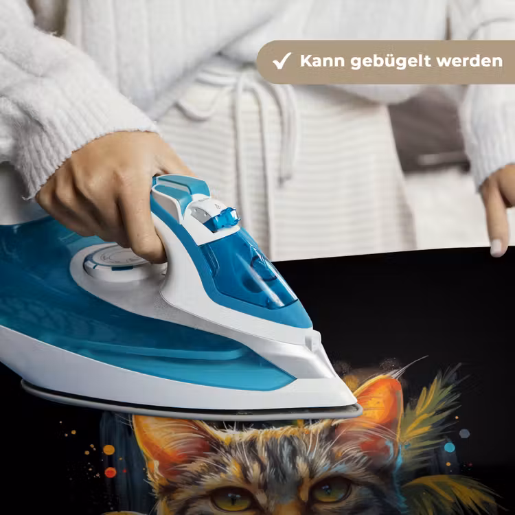 Kat in tropische street art stijl Wandkleed katoen klein -tsfeer9_DE