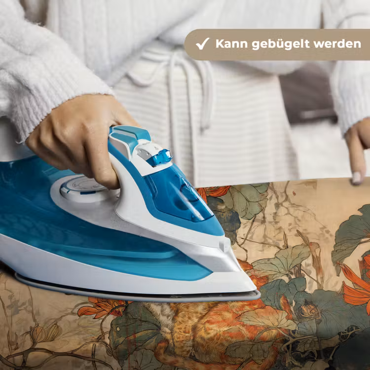 Kat - Sierlijk - Bloemen Wandkleed katoen klein -tsfeer9_DE
