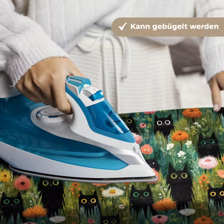 Katten - Bloemen - Kleurrijk Wandkleed katoen klein 269 -tsfeer9_DE