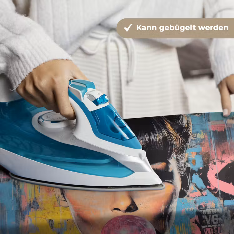 Kauwgom - Vrouw - Penseelstreken - Modern Wandkleed katoen klein -tsfeer9_DE