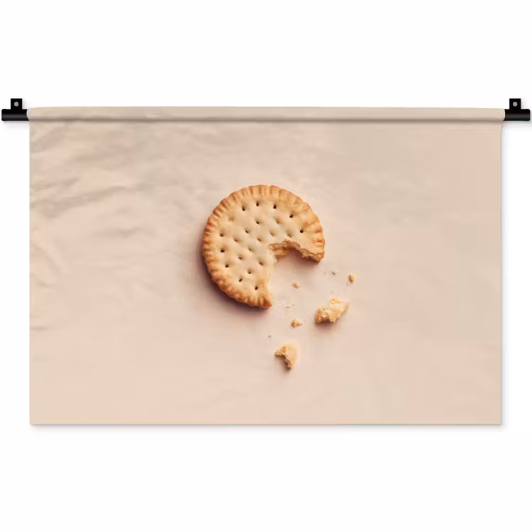 Koekje - Kruimels - beige Wandkleed katoen klein -zz3d