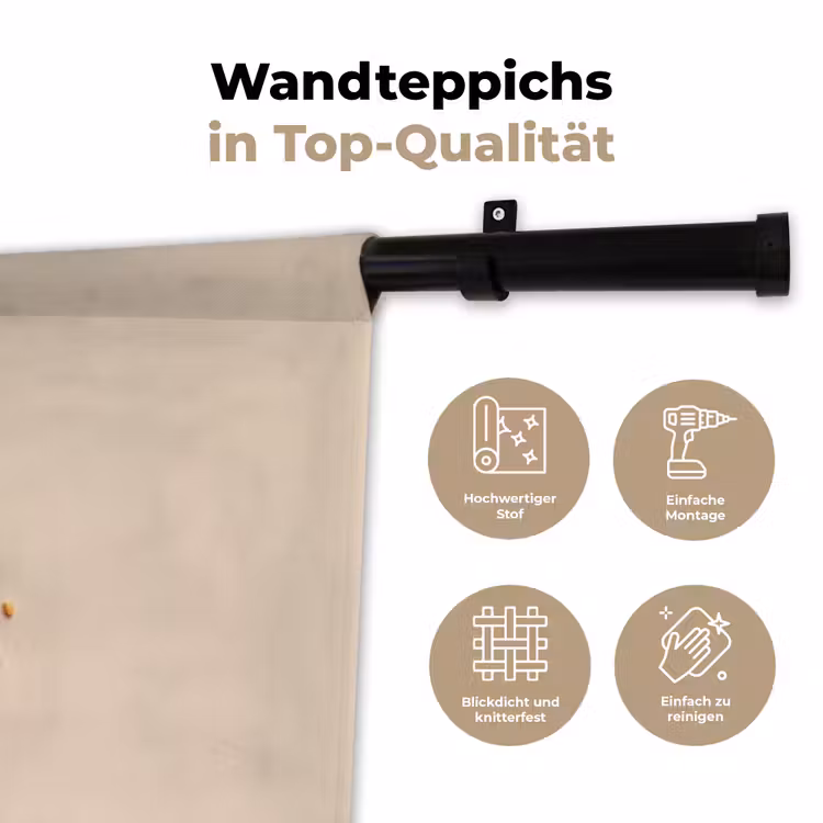 Koekje - Kruimels - beige Wandkleed katoen klein -tsfeer2_DE