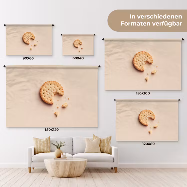 Koekje - Kruimels - beige Wandkleed katoen klein -tsfeer8_DE