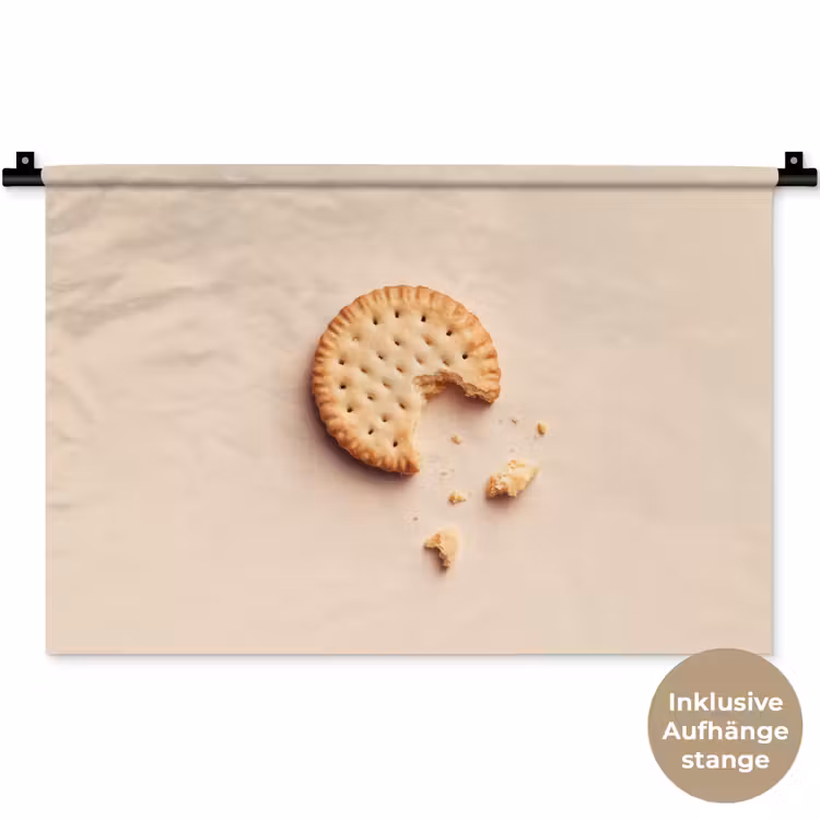 Koekje - Kruimels - beige Wandkleed katoen klein -t3d_DE