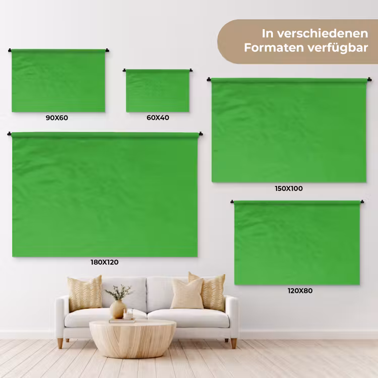 Kelly - Green - Groen Wandkleed katoen klein 269 -tsfeer8_DE