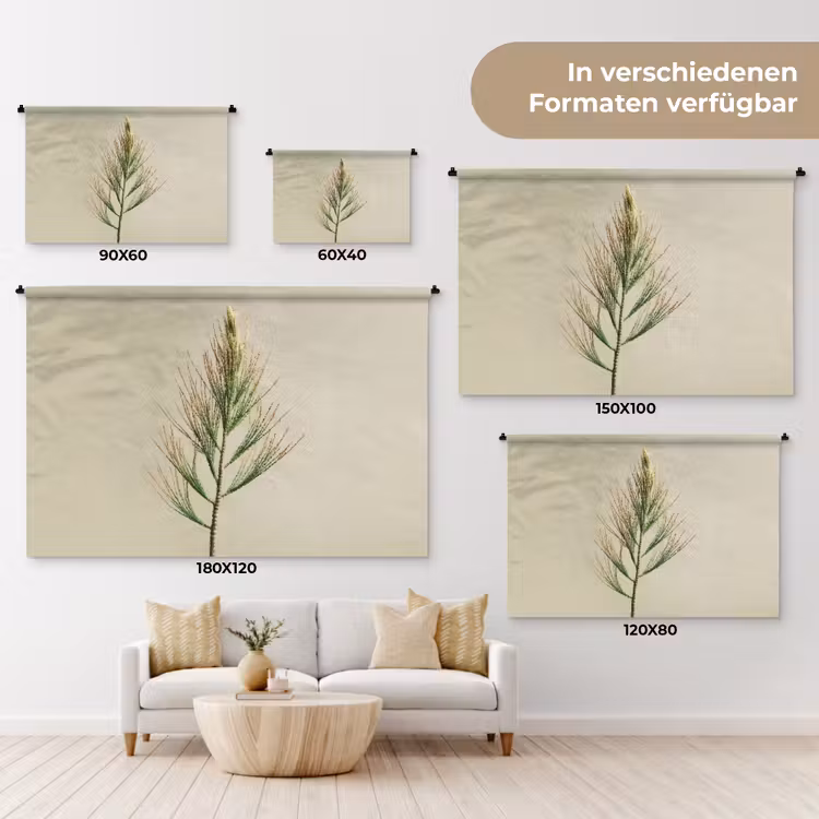 Dennentak - Naaldvormige bladeren - Lichtgroen Wandkleed katoen klein -tsfeer8_DE