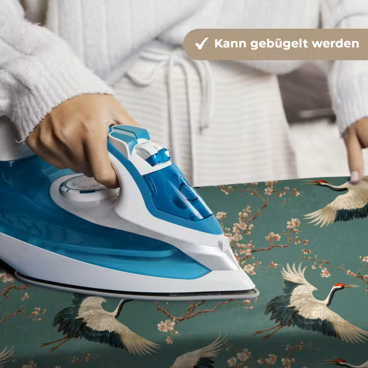 Kersenbloesem - Kraamvogels - Groen Wandkleed katoen klein 269 -tsfeer9_DE