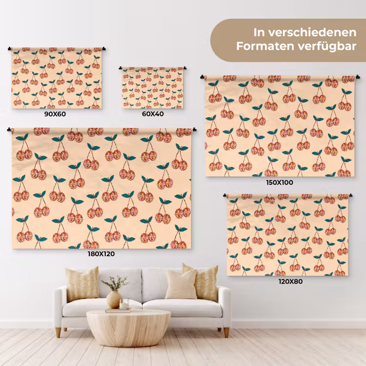 Kers - Disco - Patroon Wandkleed katoen klein 269 -tsfeer8_DE