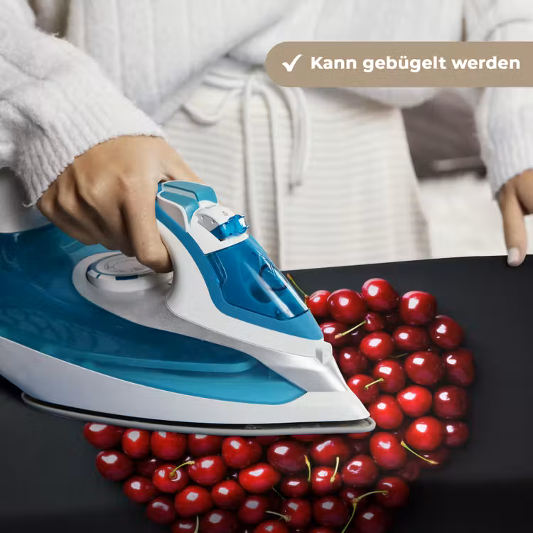 Kersen - Hart - Rood - Zwart Wandkleed katoen klein -tsfeer9_DE