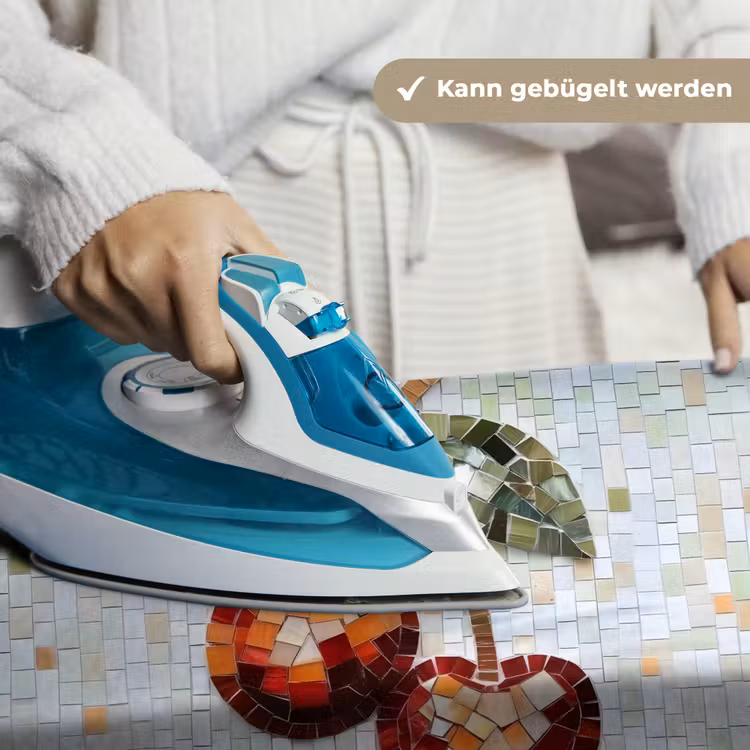 Kersen - Rood - Mozaïek - Blaadjes Wandkleed katoen klein -tsfeer9_DE