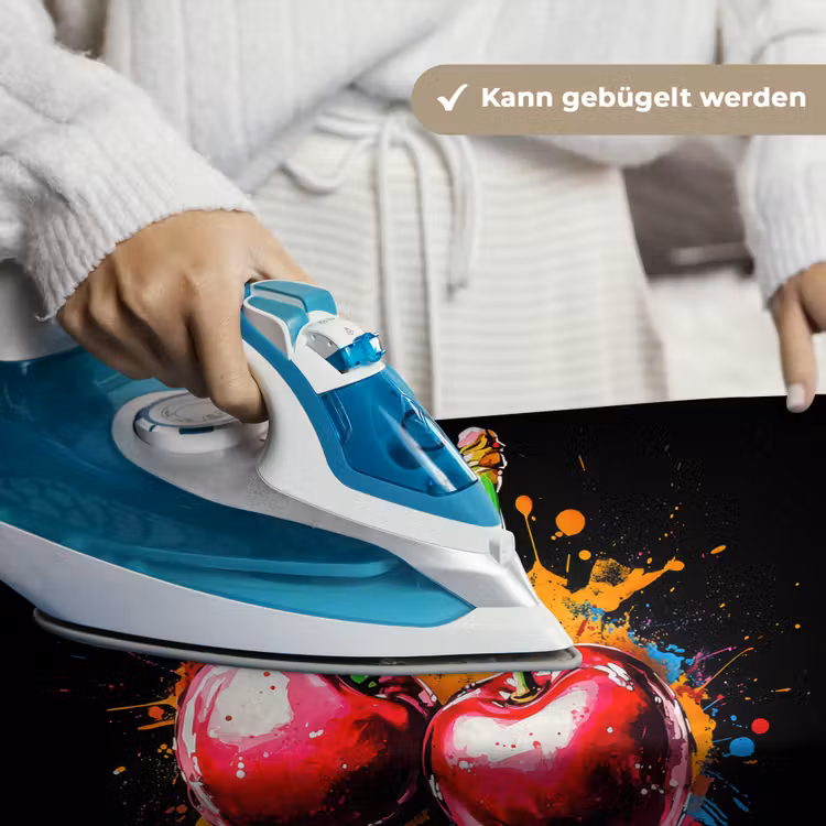 Kersen - Fruit - Graffiti - Verf - Abstract - Modern - Kleurrijk Wandkleed katoen klein -tsfeer9_DE