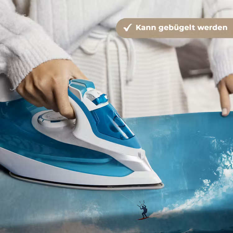 Kitesurfer - Oranje - Zee - Lucht Wandkleed katoen klein -tsfeer9_DE