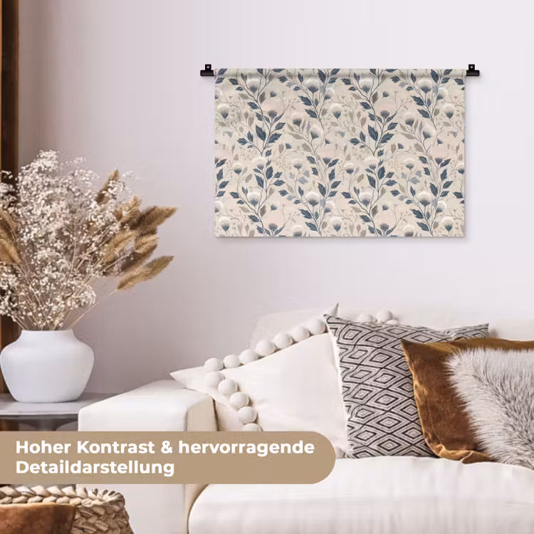 Klassiek - Botanisch - Kleurrijk Wandkleed katoen klein 269 -tsfeer1_DE