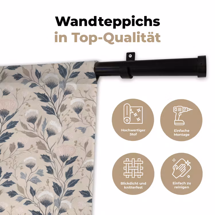 Klassiek - Botanisch - Kleurrijk Wandkleed katoen klein 269 -tsfeer2_DE