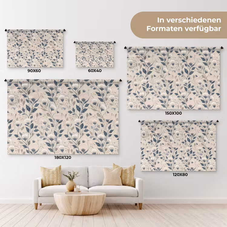 Klassiek - Botanisch - Kleurrijk Wandkleed katoen klein 269 -tsfeer8_DE