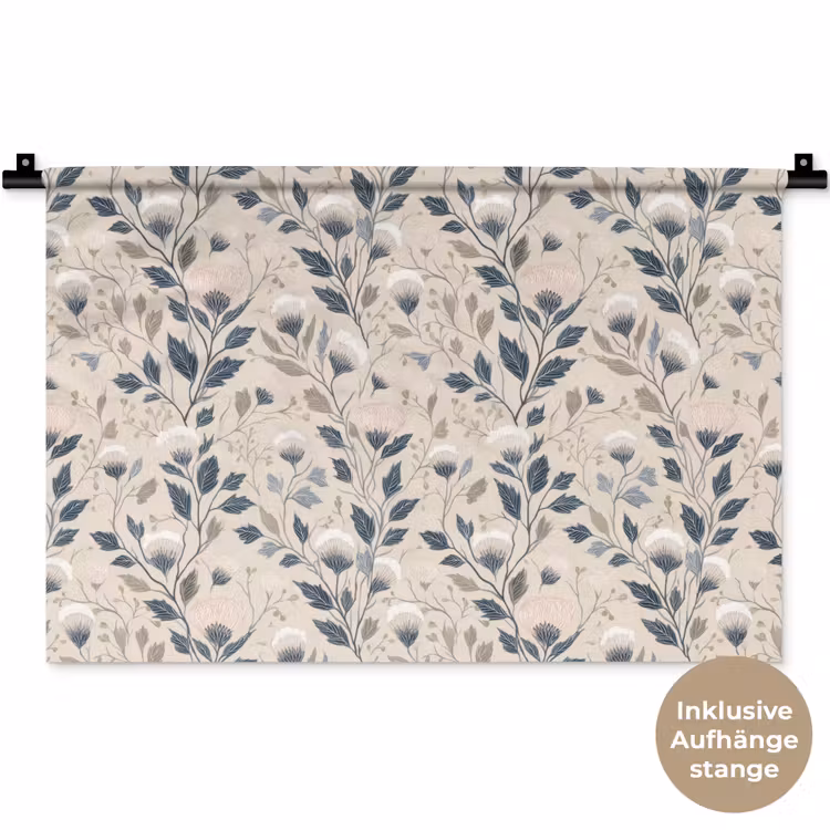 Klassiek - Botanisch - Kleurrijk Wandkleed katoen klein 269 -t3d_DE