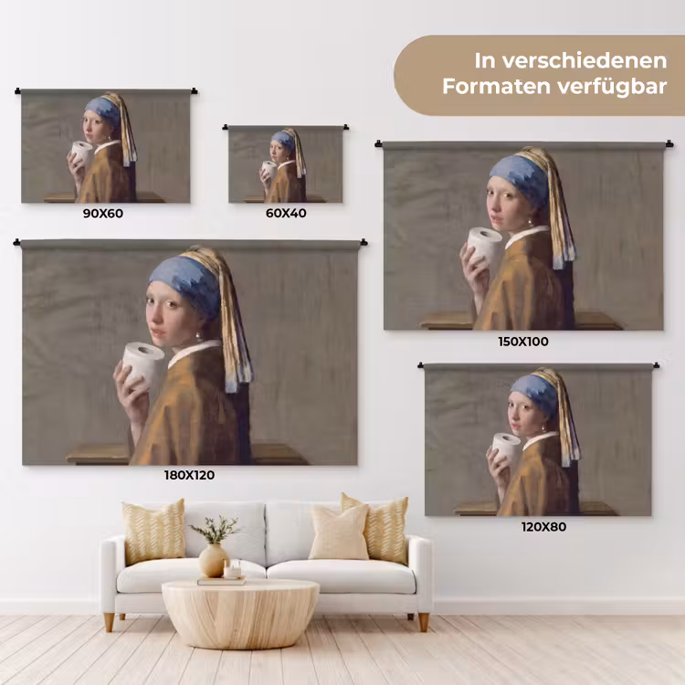 Klassiek - Humor - Kleurrijk Wandkleed katoen klein -tsfeer8_DE