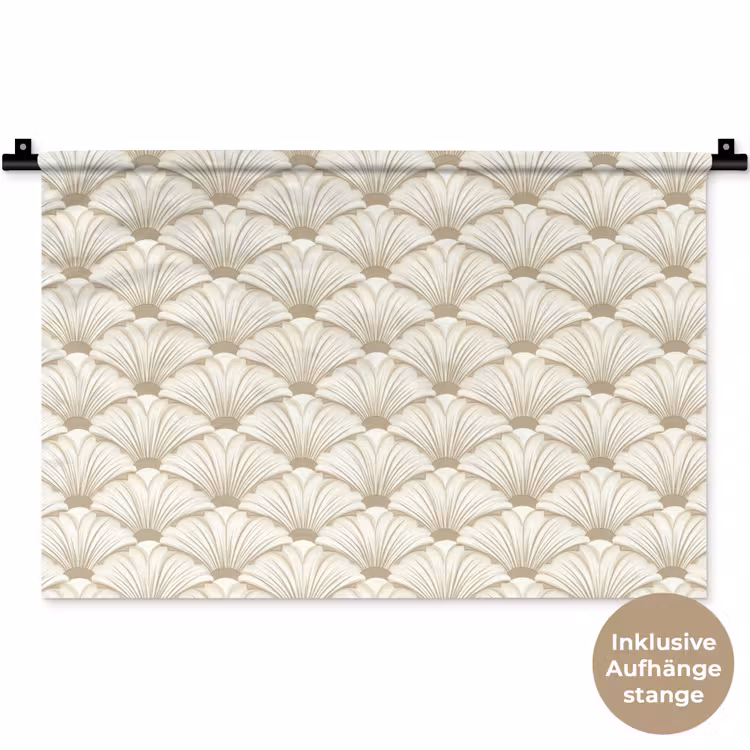 Klassiek - Art - Beige Wandkleed katoen klein 269 -t3d_DE