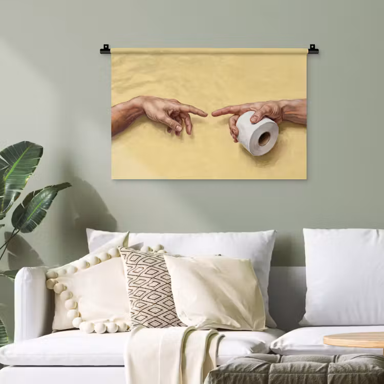 Klassiek - Kunst - Humor Wandkleed katoen klein -sfeer7