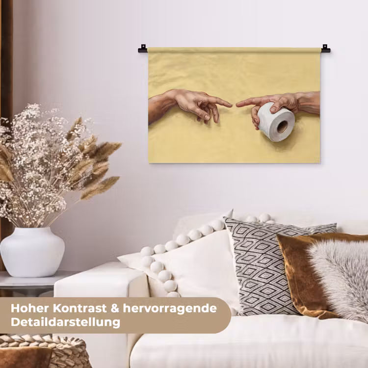 Klassiek - Kunst - Humor Wandkleed katoen klein -tsfeer1_DE