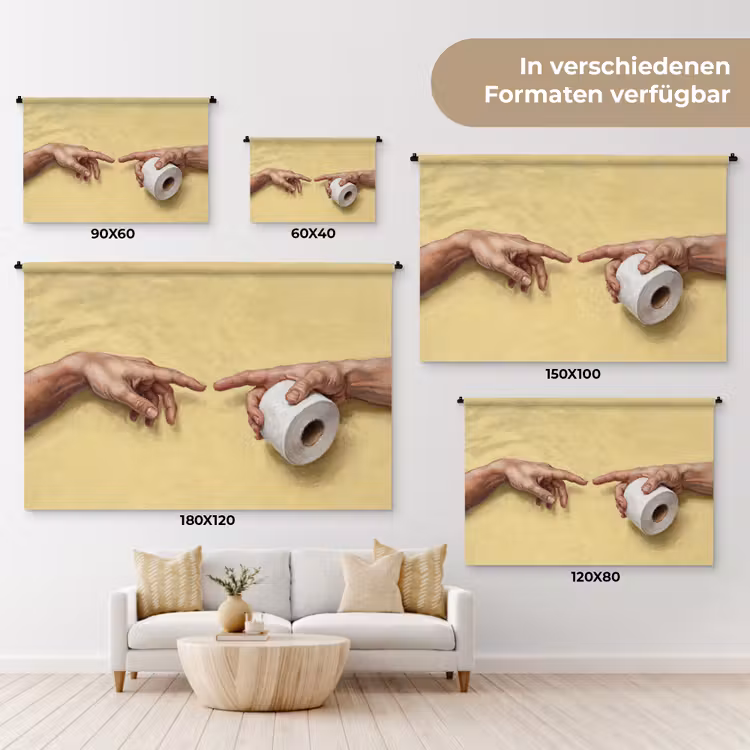 Klassiek - Kunst - Humor Wandkleed katoen klein -tsfeer8_DE