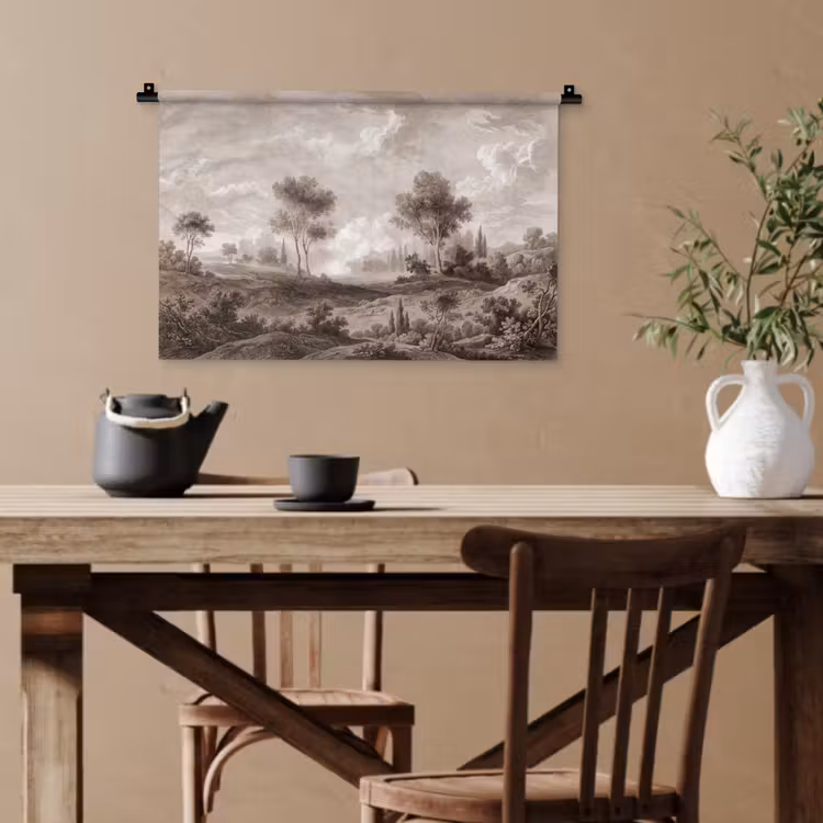 Klassiek - Landschap - Neutraal Wandkleed katoen klein -sfeer6