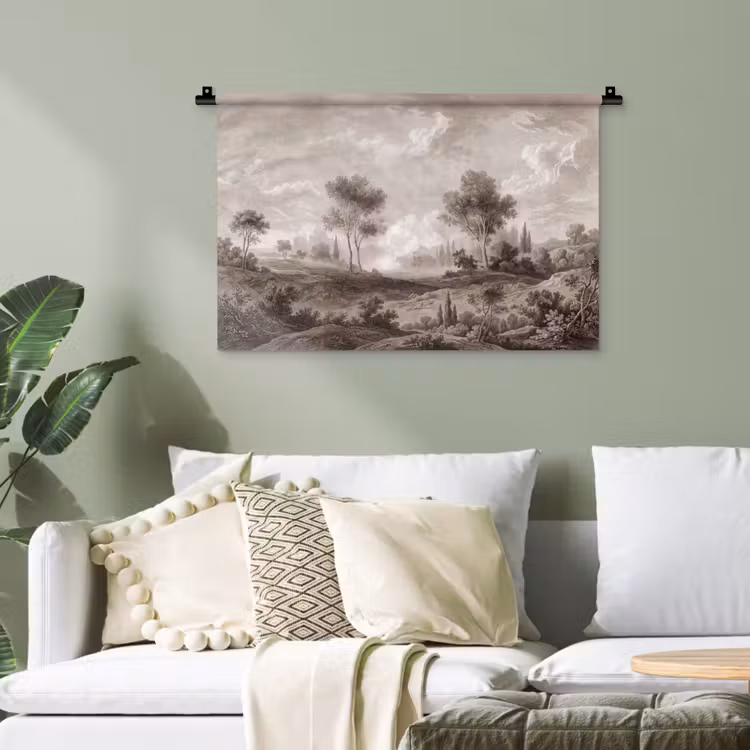 Klassiek - Landschap - Neutraal Wandkleed katoen klein -sfeer7